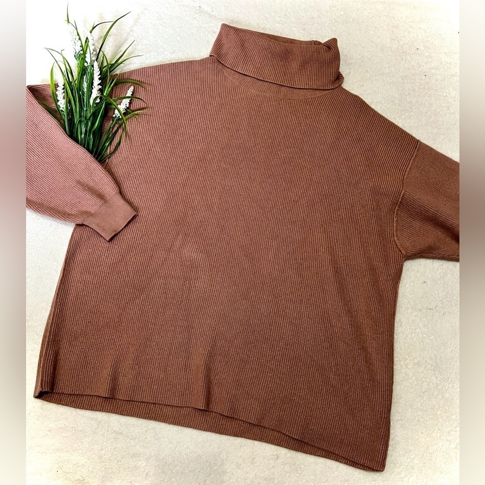 Free People Dusty Rose Softly Structured Tunic Sweater - Large